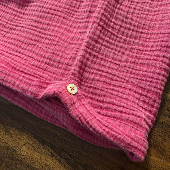 Soft Surroundings Women’s Large Shorts 5.5" Inseam Cotton Gauze Cuffed High Rise - Picture 4 of 12